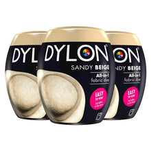 Load image into Gallery viewer, DYLON Washing Machine Fabric Dye Pod, Sandy Beige, 3 Packs of 350g