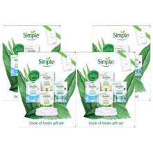 Load image into Gallery viewer, Simple Book of Treat Face Sheet Masks 4pcs Gift Set For Her with Headband