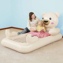 Load image into Gallery viewer, Bestway Children&#39;s DreamChaser Teddy Bear Soft Airbed, 74&quot; x 43&quot; x 35&quot;, 3+ Years