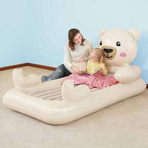 Bestway Children's DreamChaser Teddy Bear Soft Airbed, 74" x 43" x 35", 3+ Years