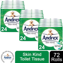 Load image into Gallery viewer, Andrex Toilet Roll Skin Kind, Gentle Clean, Classic or Supreme Quilts, 72 Rolls
