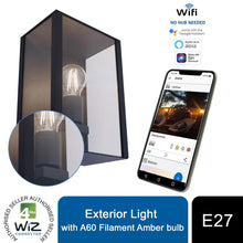 Load image into Gallery viewer, 4lite WiZ Connected A60 Amber White WiFi LED Smart Bulb with Modern Outdoor IP44