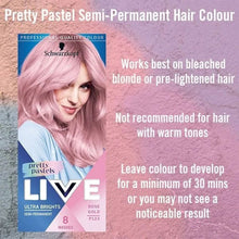 Load image into Gallery viewer, 2x Schwarzkopf Live Ultra Brights Semi-Permanent Colour Hair Dye, P123 Rose Gold