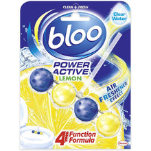 Load image into Gallery viewer, Bloo Power Active Premium Scent Of Lemon Toilet Rim Block,50g