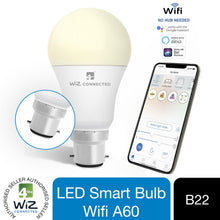 Load image into Gallery viewer, WiZ LED A60 Smart Bulb Wifi BC (B22) Warm White &amp; Dimmable, 1 Pack