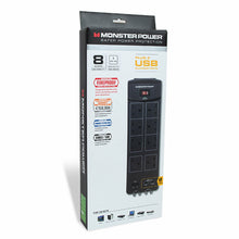 Load image into Gallery viewer, Monster Power Surge Protected Extension Adapter With USB Charging Ports