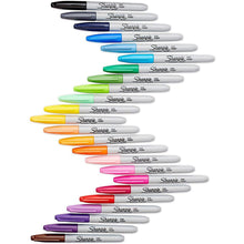 Load image into Gallery viewer, Sharpie Permanent Marker Pens Fine Point Assorted Colours Pack of 24 For School