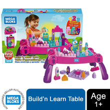 Load image into Gallery viewer, Mega Bloks Build &#39;n Learn Table (Pink)