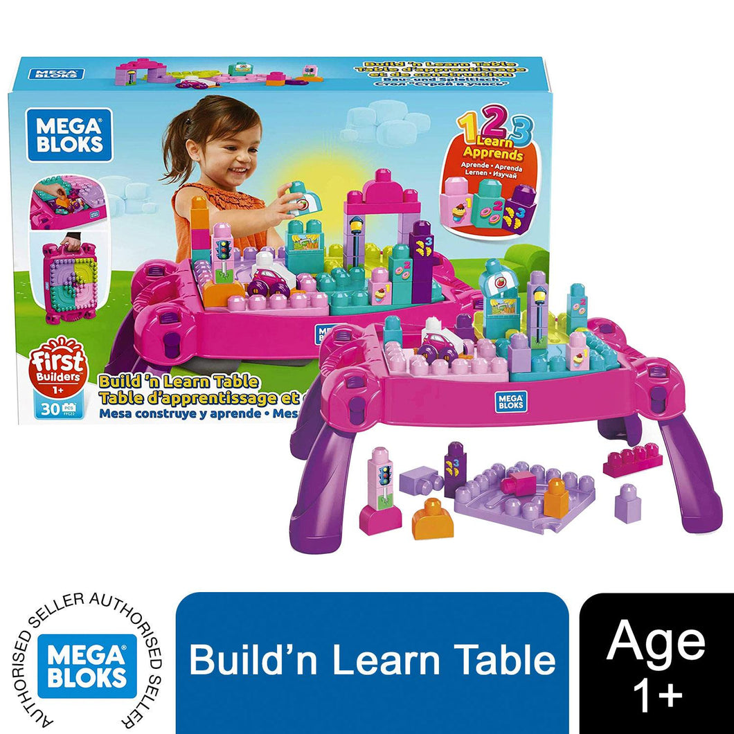 Mega Bloks Build 'n Learn Table (Pink)