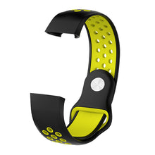 Load image into Gallery viewer, Aquarius Fitbit Charge 3Silicone Replacement Watch StrapBand-Large, Black/Yellow