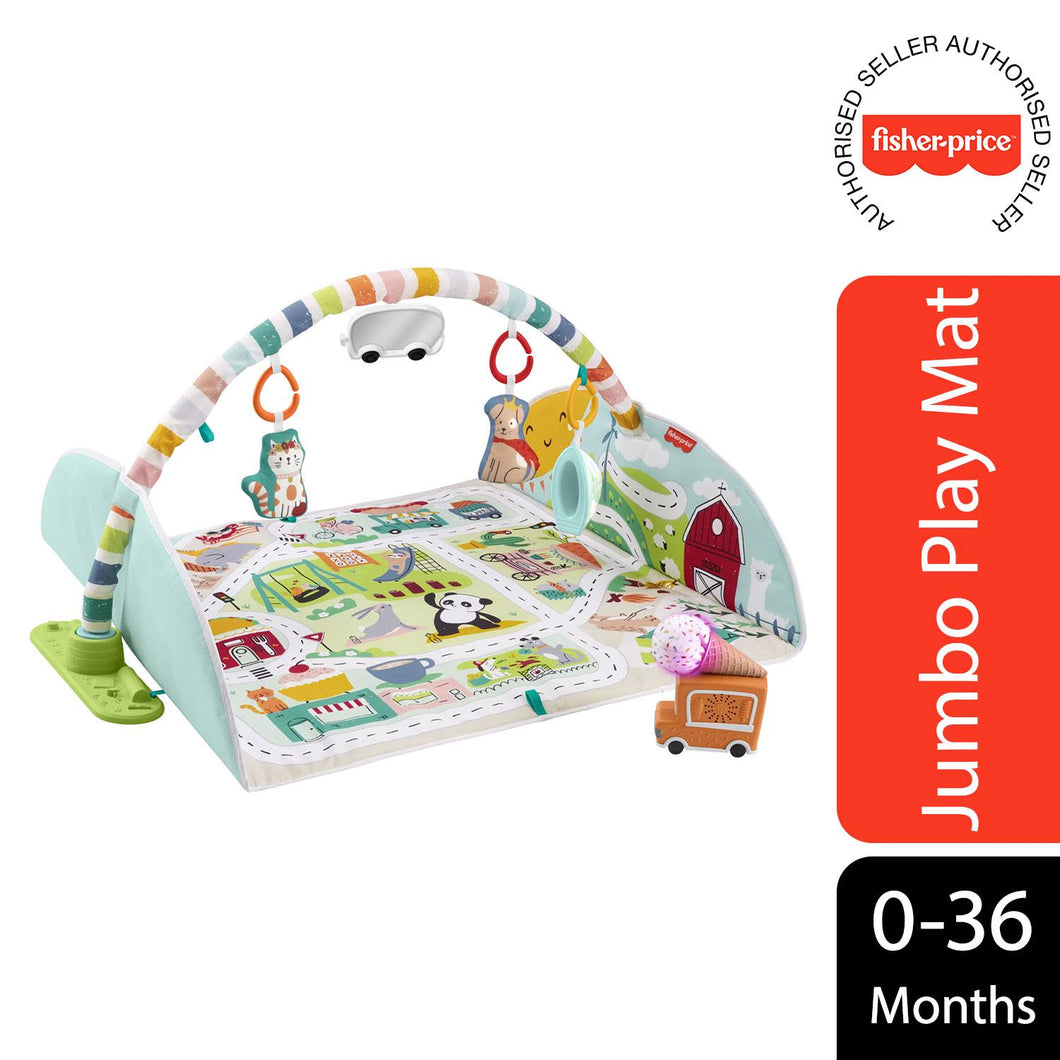 Fisher-Price Activity City Gym to Jumbo Play Mat with Toys