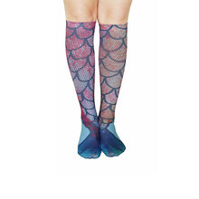 Load image into Gallery viewer, Mermaid Tail 3D Print Women Girl Knee High Boot Socks
