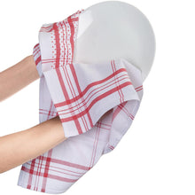 Load image into Gallery viewer, Polder Grip-Dry Dish Towel with Rubber Dots for Secure Drying &amp; Hand Pockets Red
