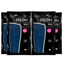Load image into Gallery viewer, DYLON Hand Fabric Dye Sachet, Jeans Blue, 4 Packs of 50g
