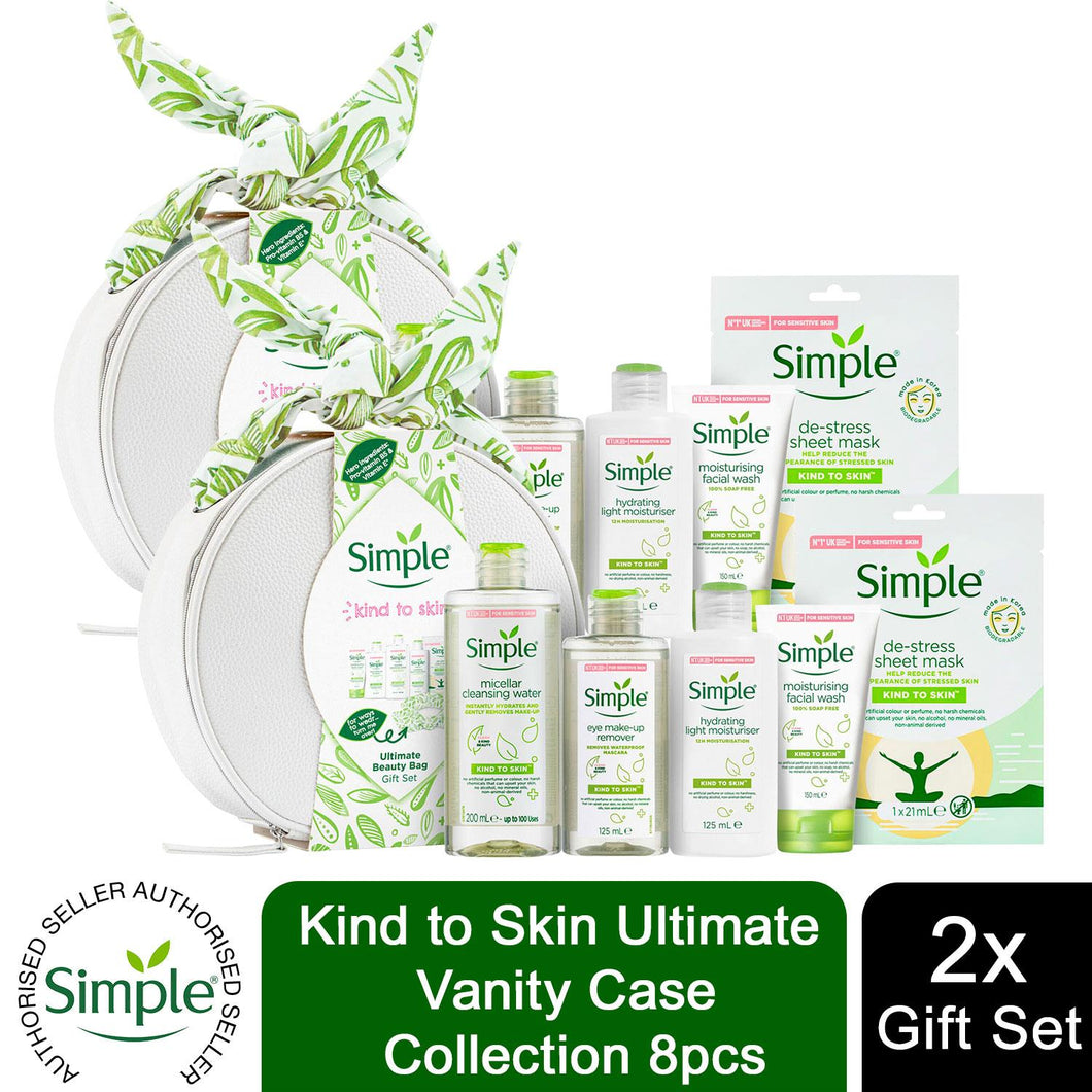 Simple Kind to Skin Ultimate Vanity Case Collection 8pcs Gift Set For Her