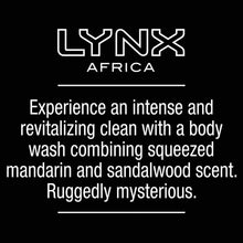 Load image into Gallery viewer, 6 Pack Lynx XL Energy Boost Shower Gel, Africa, 400ml