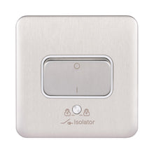 Load image into Gallery viewer, Schneider Electric Lisse Screwless Isolator Switch 3 Pole 10AX Stainless Steel