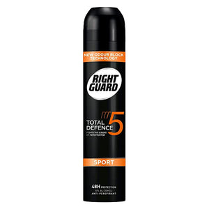 Right Guard Total Defence 5 48H Protection Antiperspirant Sport, 250ml