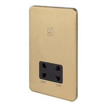 Load image into Gallery viewer, Schneider Lisse Shaver Socket Dual Voltage 115/230V GGBL7090BSBS Satin Brass