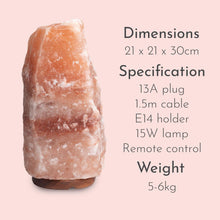 Load image into Gallery viewer, Haven Smart Pink Himalayan Salt Lamp on a Premium Wooden Base - Colour Changing Mood Light and Home Decor Accessory (Extra Large)