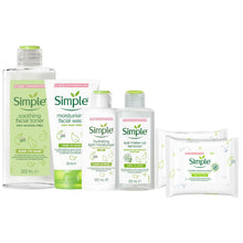 Load image into Gallery viewer, Simple Core Bundle of EMUR,Soothing toner,Micellar wipes,Moisturiser,Facial Wash