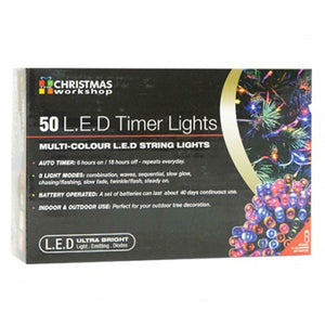 Christmas 50 LED B/O Timer String Light colour
