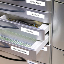 Load image into Gallery viewer, DYMO Labels Self Adhesive D1 12mm x 7mm Black Print on White Tape Authentic