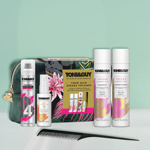 Toni & Guy Hair Volume Styling Gift Set, With Comb & Bag For Women, Girls & Teen