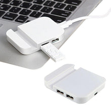 Load image into Gallery viewer, Universal Mobile Stand 4 Port USB Hub Holder Mount, White