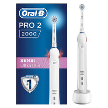 Load image into Gallery viewer, Oral-B Pro 2 2000S Sensi UltraThin Electric Rechargeable Toothbrush