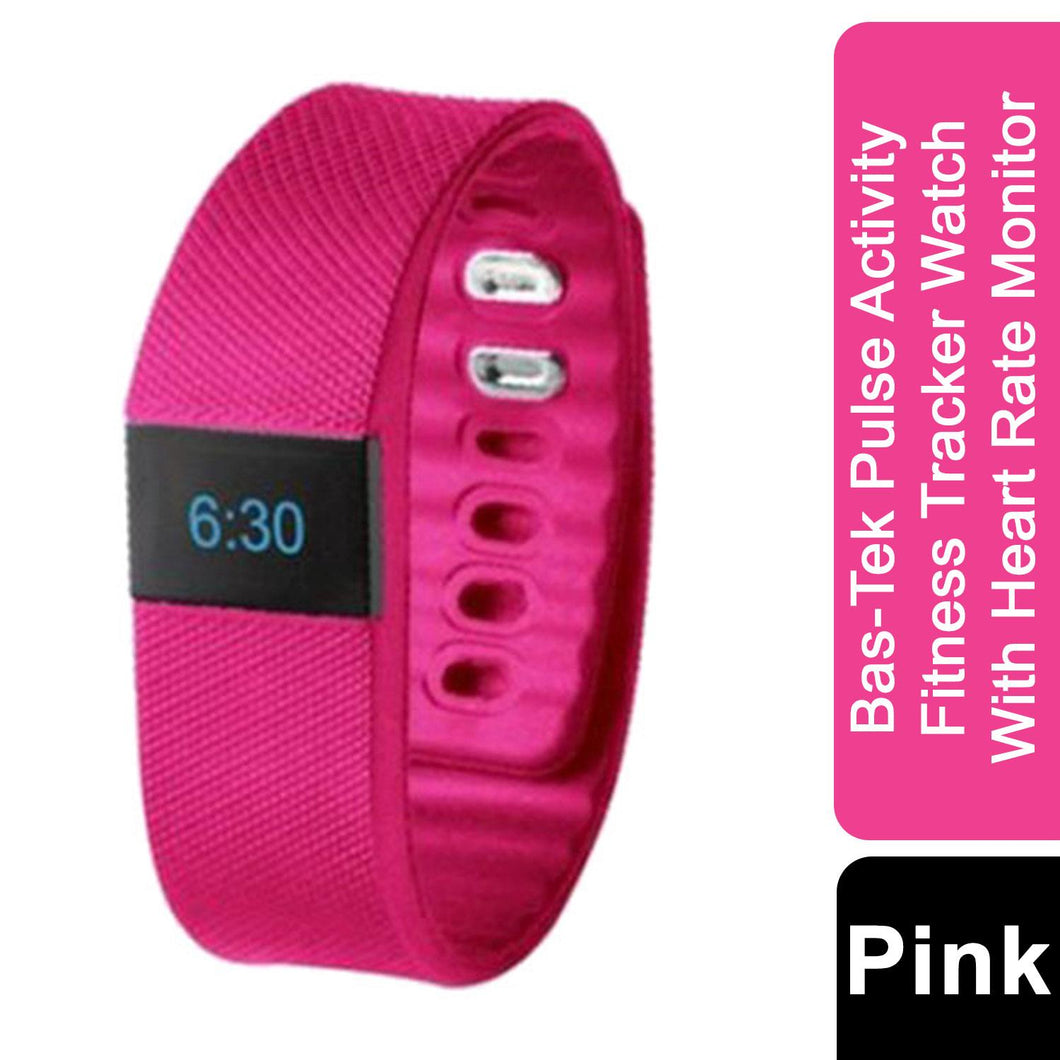 Tw64s Bas-Tek Pulse Activity Fitness Tracker Watch With Heart Rate Monitor Pink