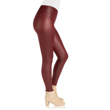 Load image into Gallery viewer, RJM Ladies Faux Leather Wet Look Leggings, High Waist Leggings