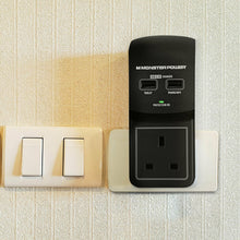 Load image into Gallery viewer, Monster Power Surge Protected Extension Adapter With USB Charging Ports