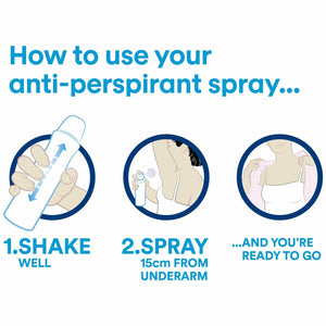 Sure Women Anti-Perspirant Body Spray, Invisible Antibacterial, 6 Pack, 150ml