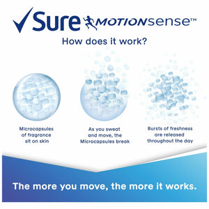 Sure Women Motion Sense Antiperspirant Deodorant, Tropical, 6 Pack, 150ml