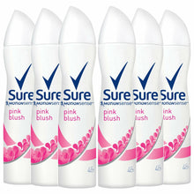 Load image into Gallery viewer, Sure Women Motion Sense Antiperspirant Deodorant, Pink Blush, 6 Pack, 250ml