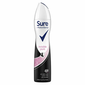 Sure Women Motion Sense Antiperspirant Deodorant, Invisible Pure, 6 Pack, 250ml
