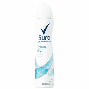 Sure Women Motion Sense Anti-Perspirant Deodorant, Cotton Dry, 6 Pack, 150ml