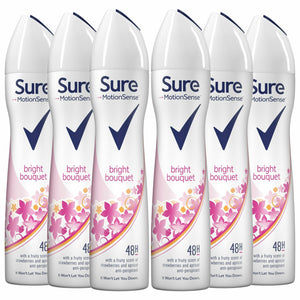 Sure Women Motion Sense Antiperspirant Deodorant, Bright Bouquet, 6 Pack, 150ml