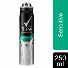Load image into Gallery viewer, Sure Men Anti Perspirant Deodorant, Sensitive, 6 Pack, 250ml