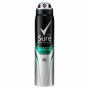 Sure Men Anti Perspirant Deodorant, Sensitive, 6 Pack, 250ml