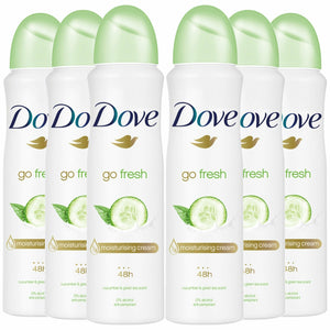 Dove Women Anti-Perspirant Deodorant Spray, Cucumber & Green Tea, 6 Pack, 250ml
