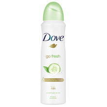 Load image into Gallery viewer, Dove Women Anti-Perspirant Deodorant Spray, Cucumber &amp; Green Tea, 6 Pack, 250ml