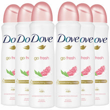 Load image into Gallery viewer, Dove Women Anti-Perspirant Deodorant Spray, Pomegranate &amp; Lemon, 6 Pack, 150ml