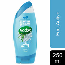 Load image into Gallery viewer, Radox Feel Active Shower Gel, Sea Salt and Lemongrass, 6 Pack, 250ml