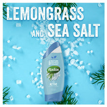 Load image into Gallery viewer, Radox Feel Active Shower Gel, Sea Salt and Lemongrass, 6 Pack, 250ml