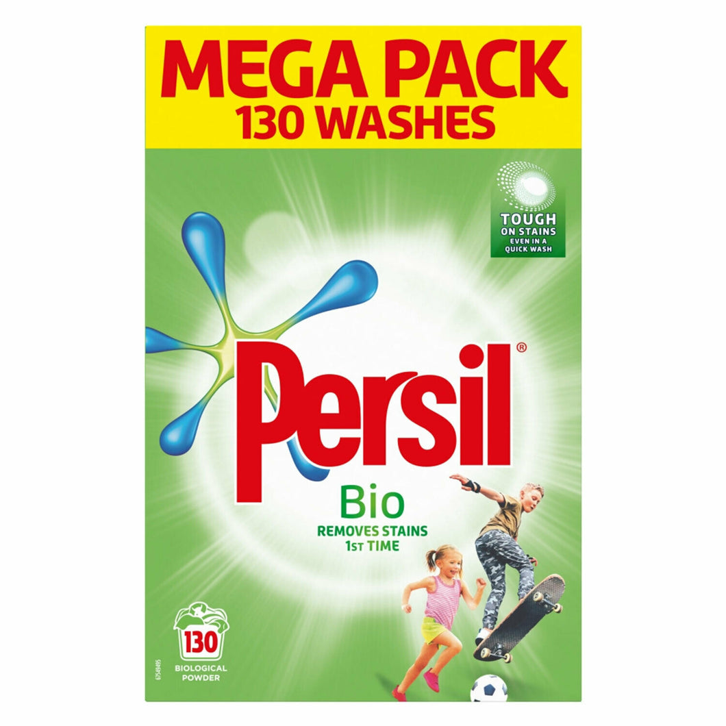 Persil Mega Pack Washing Powder, Non-Bio/Colour/Bio, 1 Pack of 130 Washes