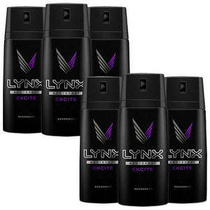 Lynx Body Spray Deodorant, 6 Pack, 150ml