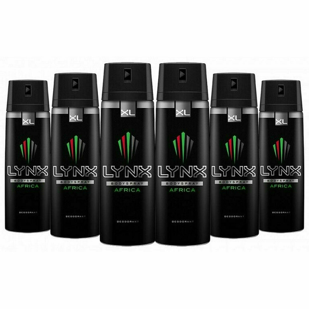 Lynx XL Body Spray Deodorant, 6 Pack, 200ml