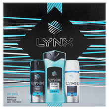 Load image into Gallery viewer, Lynx Ice Chill Body Spray &amp; Shower Gel With Antiperspirant Trio Gift Set